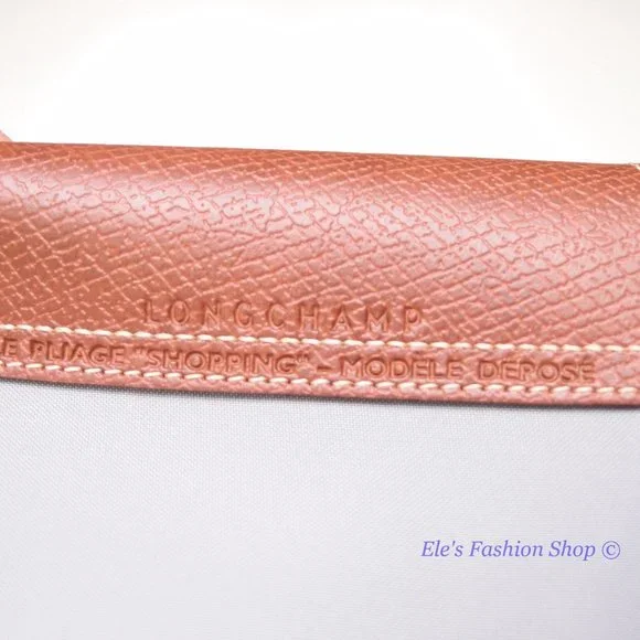 ❤️ NWT LONGCHAMP Le Pliage Small Medium Nylon Shoulder Tote GRAY 100% AUTHENTIC - Picture 11 of 16